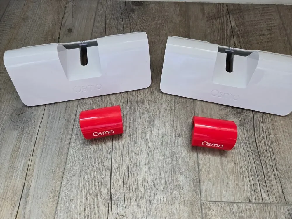 Lot of 2 Osmo Base Replacement White Stands with Red Reflectors Model 810-00044